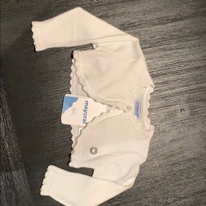 Mayoral white 6 month baby sweater